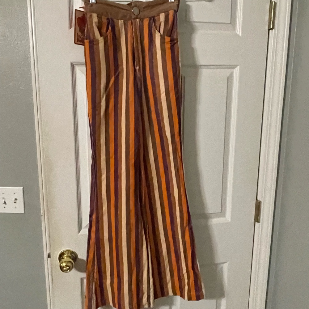 Striped Boot Cut Flare Pants
